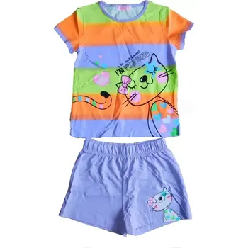 Dívčí pyžamo Dívčí letní pyžamo Kugo SH3515, fialové