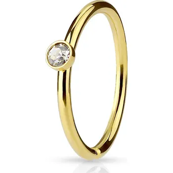 Piercing Šperky4U Zlacený piercing do nosu/ucha kruh - N01162-C