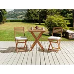 Sada 2 venkovních polštářů na sezení Bílý geometrický vzor Sada podložek odolná proti UV záření Beliani