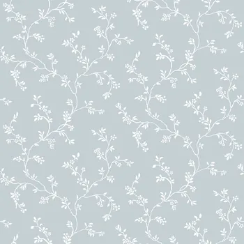 Tapeta Parato Bledě modrá vliesová květinová tapeta na zeď, 12353, Fiori Country, Paratto, velikost 10,05 x 0,53 m