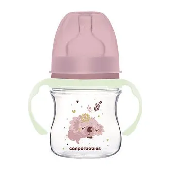 Kojenecká láhev Canpol babies Antikoliková lahev EasyStart SLEEPY KOALA 120ml růžová