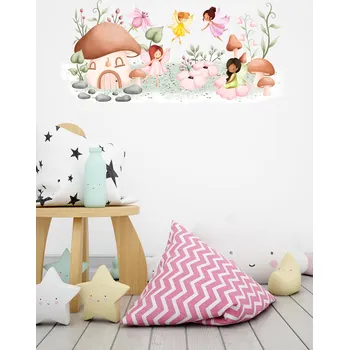 Samolepící dekorace Dětská nálepka na zeď - Víly Velikost: N2