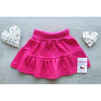 Dívčí šaty AMÁLKA Sukýnka s volánem, malinová Velikost: 80-86