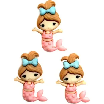 Knoflík Pro Háčkování Knoflík exclusive - mořská panna 6 ks