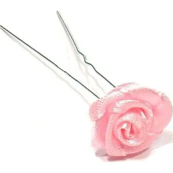 SALON Komplet Ozdoby do vlasů Vlásenka s růžičkou 1ks - růžová