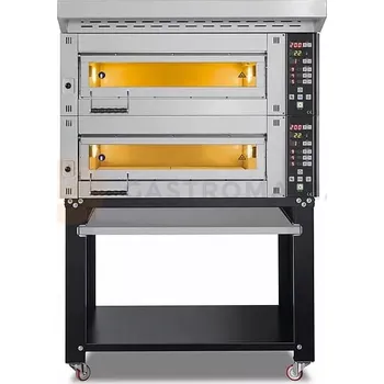 Pec na pizzu Modulová pekařská pec 2-komorová, elektrická, 15 kW, 400 V, 1260x1020x1850 mm | RESTO QUALITY, MD/800/1