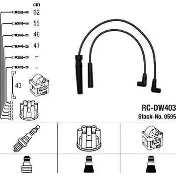 Zapalovací kabel Sada kabelů pro zapalování NGK RCDW403