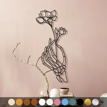 Obraz WoodenPuzzle.cz Dřevěný obraz - Ruka kostlivce Barva: Zelená, Velikost: M