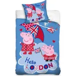 Carbotex Povlečení Peppa Pig a George v Londýně 140x200/70x90 cm