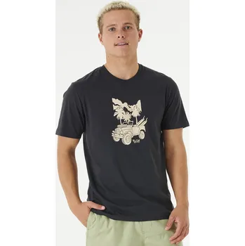 Pánské tričko Pánské Tričko s krátkým rukávem RIP CURL KEEP ON TRUCKING TEE 04LMTE_8264 – Černá S