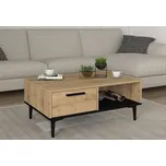 Konferenční stolek DRAKE se zásuvkou, sapphire/černá + vyzvednutí ZDARMA