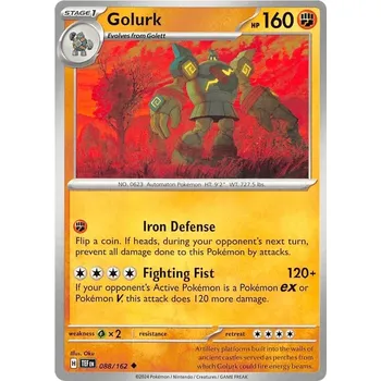 Karetní hra Golurk 088/162 - Temporal Forces Typ karty: Reverse Holo