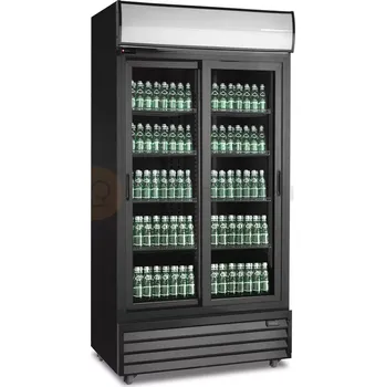 Chladící prosklená skříň, 800 l, posuvné dveře, černé, 1000x660x2030 mm | RESTO QUALITY, RQ801SL-BLACK