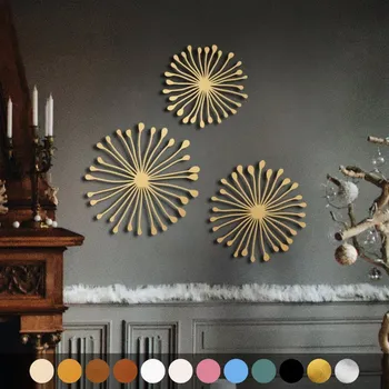 Obraz WoodenPuzzle.cz Dřevěný obraz - Pampeliška Barva: Zlatá, Velikost: M