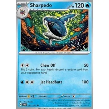 Sběratelská karetní hra Pokémon TEF 043/162 Sharpedo - Temporal Forces Stav: Near Mint, Verze: NORMAL