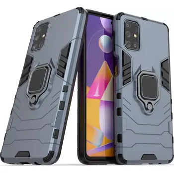 Pouzdro na mobilní telefon Forcell Pouzdro Ring Armor s magnetickým úchytem pro Samsung Galaxy M31s , modrá, 9111201914599