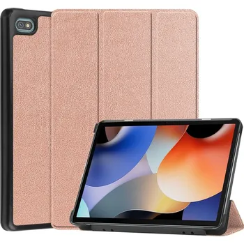 Pouzdro na tablet VSECHNONAMOBIL 73018 LEATHER Zaklápěcí kryt pro Oscal Pad10 růžovozlatý