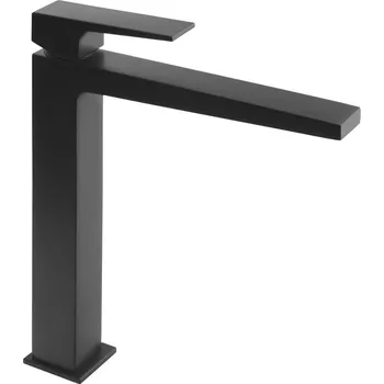 Vodovodní baterie SAPHO Dimy Umyvadlová Baterie Stojánková DM002BL (Černá Matná), Bez Výpusti, Výška 15,6 cm, Keramická Kartuše 25 mm, Štíhlý Design