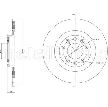 Brzdový kotouč Brzdový kotouč METELLI 23-1760C