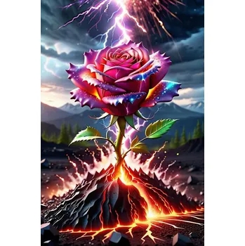 Diamantové malování Diamantové malování - Síla růže č. 1148 - 40x60cm