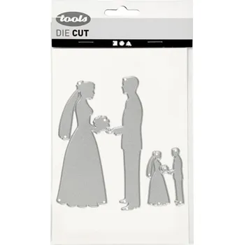 Řezačka papíru creativ company Novomanželé - vyřezávací kovové šablony (2ks)
