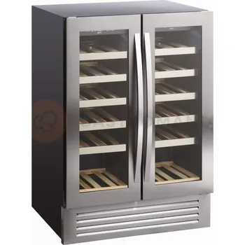 Lednice Chladnička na víno, chladící skříň na víno, 2 zóny, 136 l, 595x570x865 mm | RESTO QUALITY, SV91X
