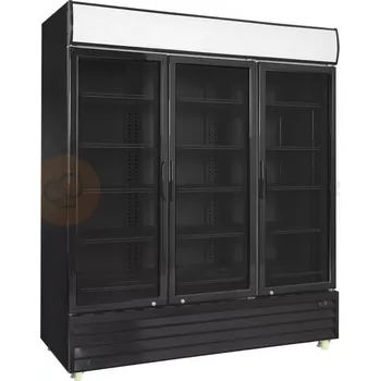 Chladící prosklená skříň, 1600 l, černá, 1710x720x2020 mm | RESTO QUALITY, RQ1500H-BLACK