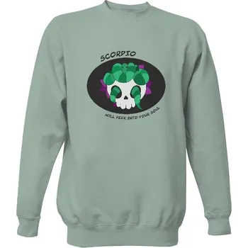 Pánská mikina Mikina bez kapuce Unisex s potiskem scorpio will peer into your soul pánské