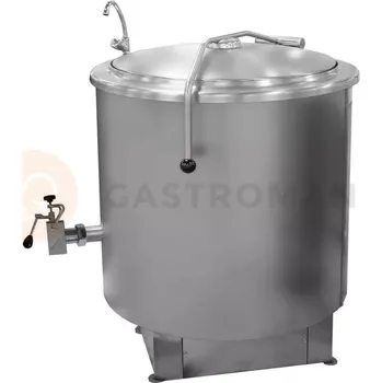 Vazač Parní kotel s nepřímým ohřevem, možnost míchadla, 200 l, max. spotřeba páry 70 kg/h, 990x1020x890 mm | RESTO QUALITY, RQK-200NR