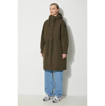 Pánská větrovka Bunda Woolrich Check Lined Long Parka, XS, zelená, 79X