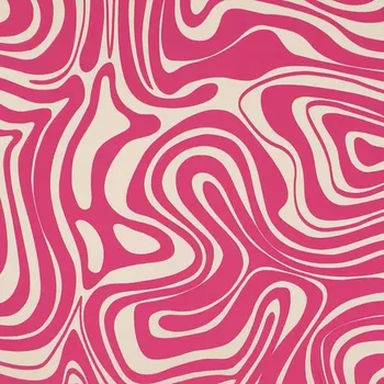 Šatovka N6630 růžovo-krémové vlny, š.150