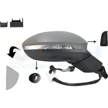 Auto zrcátko Vnější zpětné zrcátko VAN WEZEL 5711828