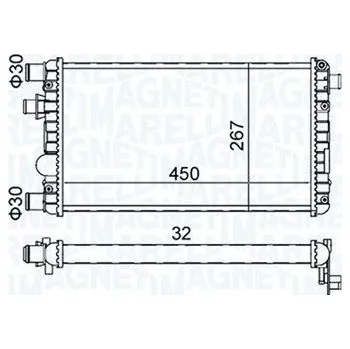 Chladič motoru Chladič, chlazení motoru MAGNETI MARELLI 350213191300