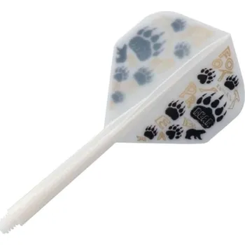Příslušenství pro šipky Condor Letky Zero Stress - Standard - Long - Footprint Bear - White & Black CN393