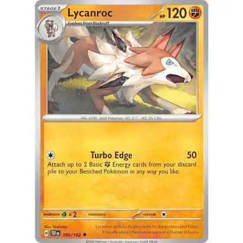 Sběratelská karetní hra Lycanroc 090/162 - Temporal Forces Typ karty: Reverse Holo