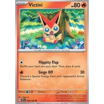 Sběratelská karetní hra Pokémon TEF 030/162 Victini - Temporal Forces Stav: Near Mint, Verze: REVERSE HOLO