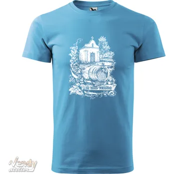 Tričko - Ve víně je pravda Barva: Tyrkysová (44), Velikost: XL, Střih: Pánské