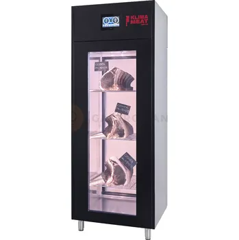 Skříň na zrání/uskladnění masa, černá 50/130 kg, 740x850x2115 mm | ZERNIKE, Klima Meat System Double KMSD700PVB