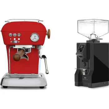 Set domácích spotřebičů Ascaso Dream PID, Love Red + Eureka Mignon Specialita, BL black