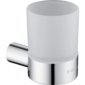 Držák na kartáček Deante Round kelímek na kartáčky bílá-chrom ADR_0911