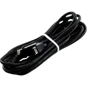 Datový kabel Pletený kabel 3m USB-C na lightning Barva: černý