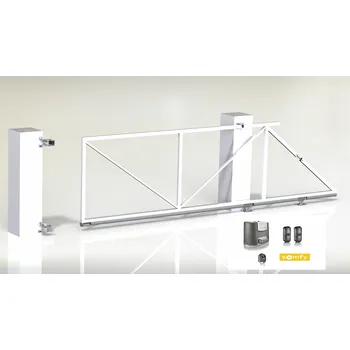 Pohon brány Sada brána samonosná podvozek+ pohon Somfy ELIXO 500 io pro samonosnou bránu do 4 m průjezdu, pohon, dálkové ovládání ,fotobuňky, hřebeny Barva: galvanický zinek,