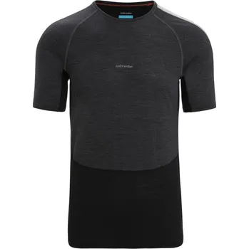 Pánské funkční triko Icebreaker Men 125 ZoneKnit™ SS Crewe Velikost: M / Barva: černá/zelená