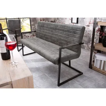 Stylová retro lavice Imperial 160cm šedá