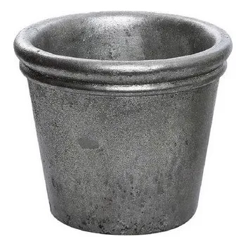 Váza Vintage stříbrný květináč Leo 18cm