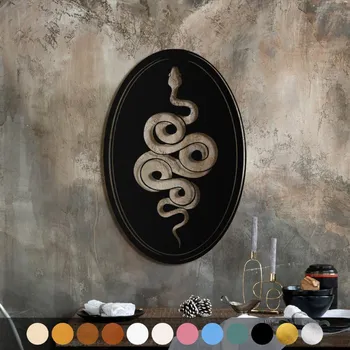 Obraz WoodenPuzzle.cz Dřevěný obraz - Had Barva: Černá, Velikost: M