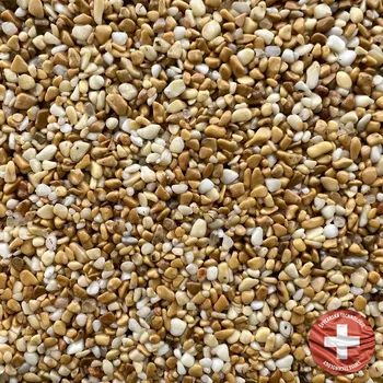 Kamenný koberec Báča Beton Kamenný koberec na podlahu Giallo Siena Frakce: Jemná (0,7 – 1,8 mm), vydatnost setu 1,8 m², Doporučené použití v: interiéru - dvousložková epoxidová pryskyřice