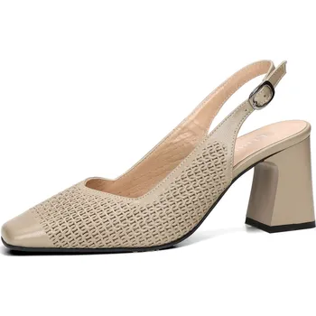 Dámské lodičky ETIMEĒ dámské elegantní lodičky s otevřenou patou - béžové