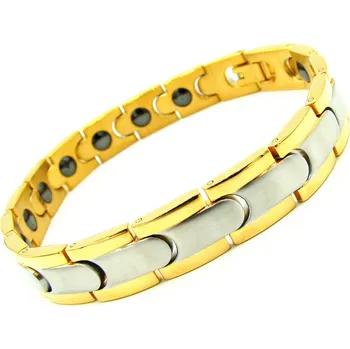 Náramek Steel Jewelry Náramek magnetický gold z chirurgické oceli NR230106 dárkové balení zdarma