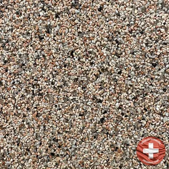 Kamenný koberec Báča Beton Kamenný koberec na stěnu Rosa Baveno Frakce: Jemná (0,7 – 1,8 mm), vydatnost setu 3,5 m², Doporučené použití v: exteriéru - polyuretanové pojivo